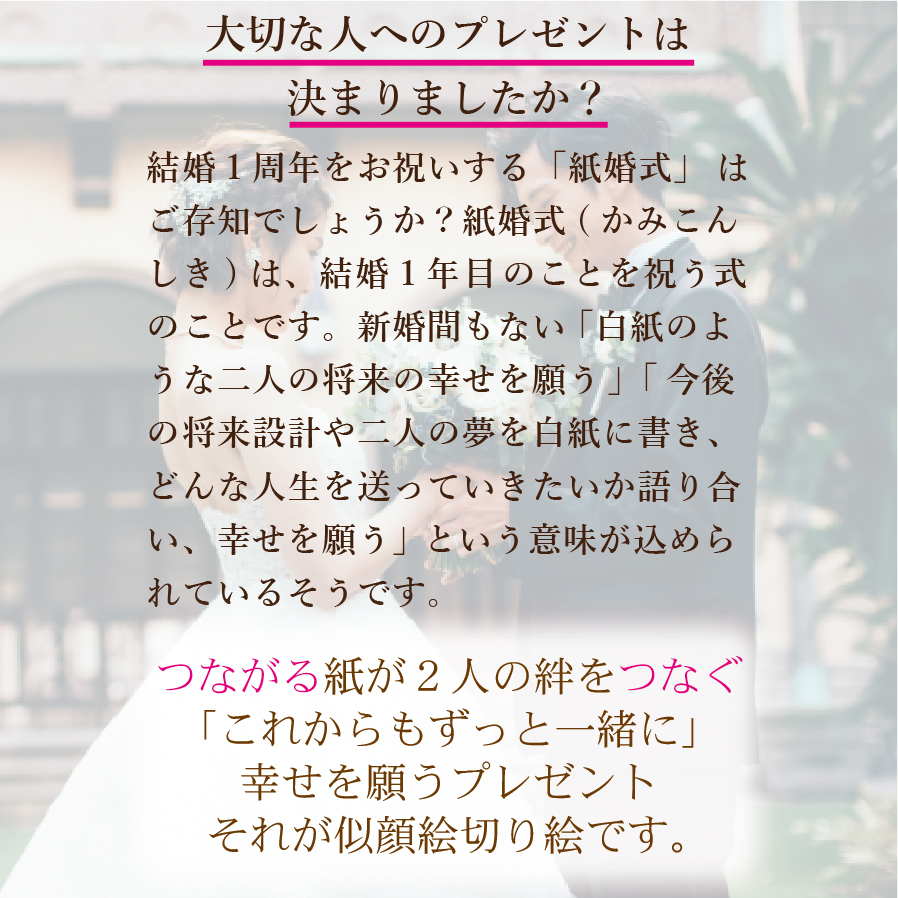 楽天市場 似顔絵とは一味違うクオリティー 似顔絵切り絵 紙婚式 結婚1周年 結婚記念日 結婚記念 一年目 誕生日 切り絵 ペーパークラフト 夫婦 ラッピング 男性 女性 ギフト プレゼント 似顔絵 メッセージカード 送料無料 ラッピング無料 似顔絵切り絵 For Pine