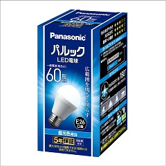 LDA7DGK6(5)  １個 1,773円(税込\\1,950)【Panasonic】LED白熱電球 E26口金 白熱球６０Ｗ相当 5個仕かける 電球-インテリア・寝具・収納-ライト・照明器具