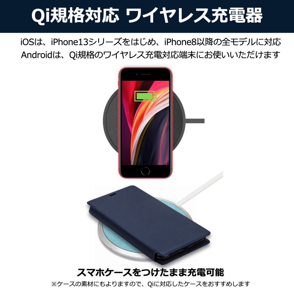 楽天市場 楽天1位 Qi公式 ワイヤレス 充電器 Iphone13 Iphone 12 Mini Pro Iphone11 Se スマホ アイフォン Qi 認証 急速 ワイヤレス充電 置くだけ おくだけ充電 薄型 卓上 プレゼント ギフト おしゃれ 小型 7 5w 10w Xs Xr X Iphone8 Android