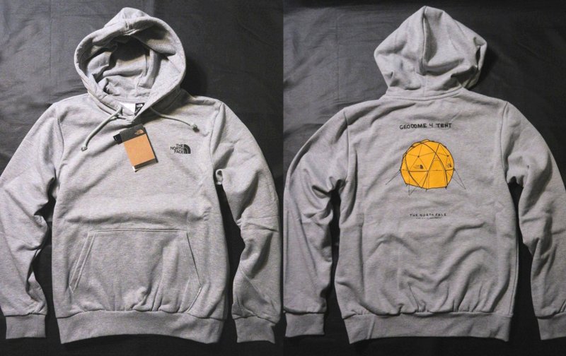 本物定め事 北の方人間の顔 汗水 パーカー EVO SKETCH LOGO■Pale GREY 薄墨色■新品/亜米利加押さえる■CQO 裏地起毛 The North Face