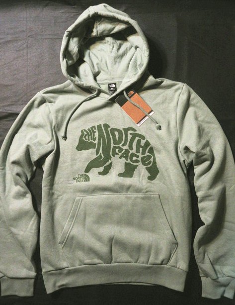 本物正規◆ノースフェイス◆スウェットパーカー ベア&mdash;/BEAR TEXT■SLATE MOSS■GREEN■新品■アメリカ限定/BQ1/裏地起毛 The North Face｜フォートリー店