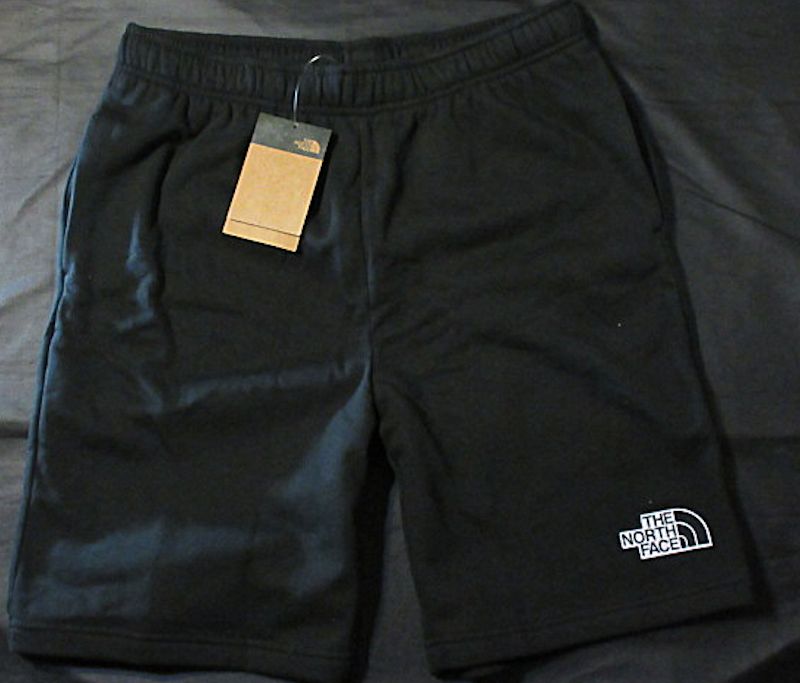 本物正規◆ノースフェイス スウェット ショーツ パッチ ロゴ■黒■NOVELTY■新品/アメリカ限定/JK3/裏地起毛 The North Face