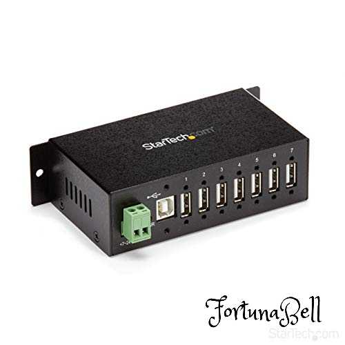 StarTech.com ウォールマウント型産業用7ポートUSB 2.0 ハブ メタルシャーシ構造 ST7200USBM