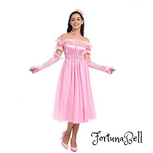 サイズ：XL JOLINEシシー女性 スイート オフショルダー スリム フィット バウ ピンクドレスクロスドレッシング (XL)｜Fortuna Bell
