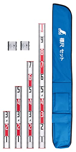 シンワ測定(Shinwa Sokutei) 標尺 アルミ製 30**1m 巾60* 4点セット クロス金具付 76929
