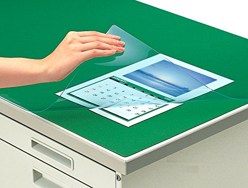 色:グリーン サイズ:1587×687mm コクヨ デスクマット 軟質(塩化ビニル) 非転写 下敷き付 1587*687 マ-467G