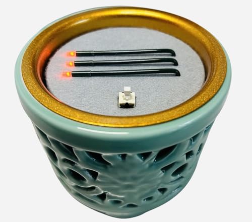 大きさ：透かし香呂3.0寸 火を使わず安全性のあるな陰電子線香 仏具 LED陰電子線香 サンやすらぎ 寝かせ線香手合い 透かし香炉 3.0寸  東用