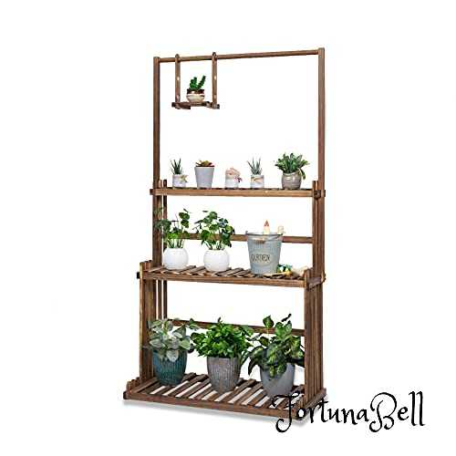 フラワースタンド 木製 ガーデンラック 3段 幅80 ハンギング 吊り棚 ガーデニング 棚 植木鉢台 室内 屋外 観葉植物 花台 おしゃれ 園芸ラック 開催中