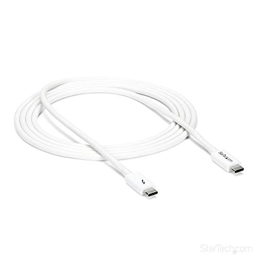 StarTech.com Thunderbolt 3 有線テレビ 20Gbps 2m 白いこと USB Type-C/DisplayPort取り替えっこ TBLT3MM2MW