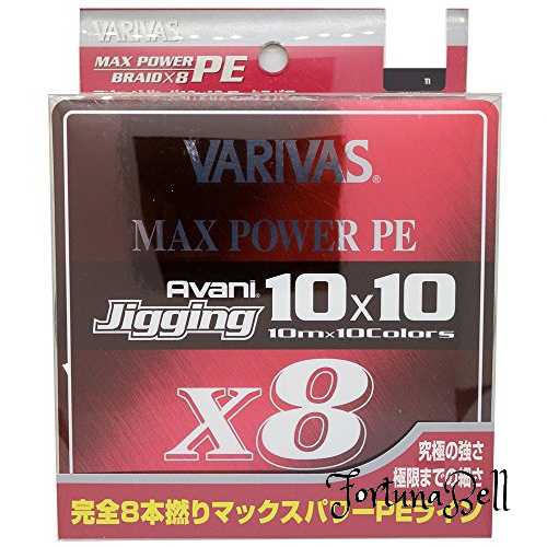 VARIVAS(バリバス) PEライン アバニ ジギング10*10 マックスパワーPE X8 600m 8本 10色|Fortuna Bell