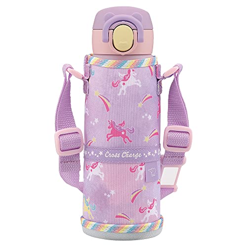 色：ユニコーンパープル 象印 水筒 480ml 子どもが使いやすい 洗いやすい シームレスせん キッズ 入園・入学 ポーチつき 保温・保冷 ワンタッチマグ ユニコーンパープル SM-UA48-VZ