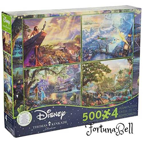 Disney(ディズニー) クラシックパズルセット　500ピース*4　 ライオンキング ティンカーベルとピーターパン プリンセスと魔法のキス ジャングル・ブック 並行画像