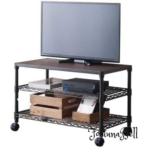 サイズ：幅80cm ドウシシャ ルミナス ノワール テレビ台 3段 幅80 奥行40 キャスター付き ウッドシェルフ付き 耐荷重80kg テレビラック ローボード 黒 ブラック スチールラック 収納棚 ポール径