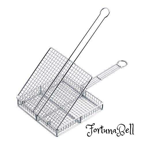 遠藤商事 TKG 焼き網蓋つき 全長510mm 間口*奥行*高さ(mm)270*270*55 とり肉などこんがり美味しく焼ける フチ付きで食材がこぼれにくい キャンプやアウトドアに便利 業務用 DYK7801