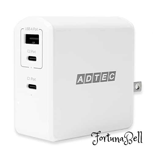 アドテック PD充電器 105W 単独100W) 3ポート USB-Cｘ2*USB-A Power Delivery/GaN (窒化ガリウム) ホワイト APD-A105AC2-WH