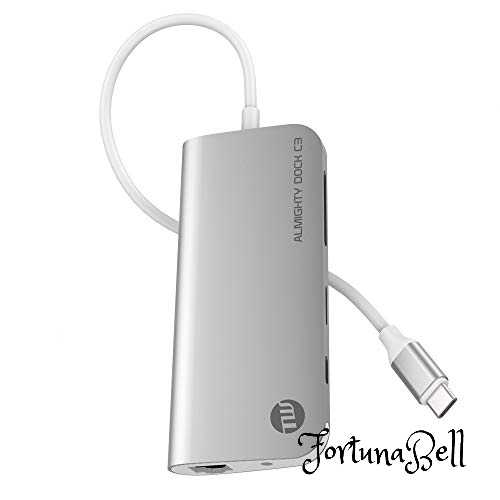 ALMIGHTY DOCK C3 マルチUSB-Cハブ Ethernet HDMI 4K PD対応 シルバー TUN-OT-000056｜Fortuna Bell