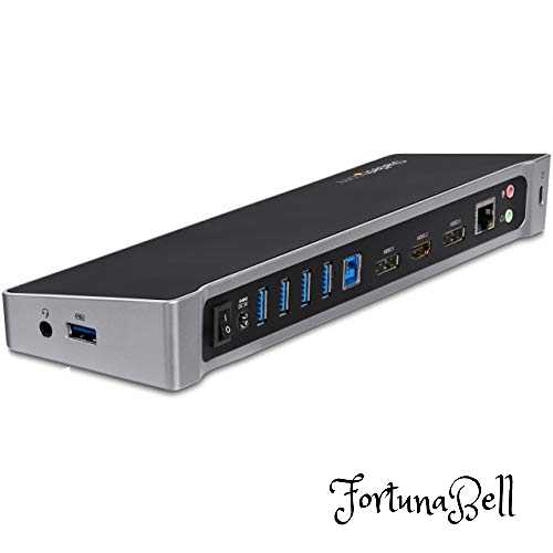 StarTech.com ドッキングステーション/USB 3.0接続/トリプルモニター/2x 4K DisplayPort & HDMI/5x USB-Aハブ 1x Fast-Charge /ギガビットイーサネット GbE /3.5mmステレオミニ 3極 /MacOS & Windows/ノートP