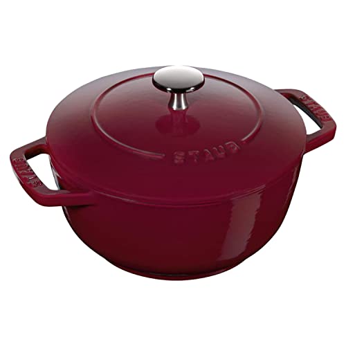 ストウブ 両手なべ Wa-NABE M 18糎 オーヴン可 ボルドーワイン