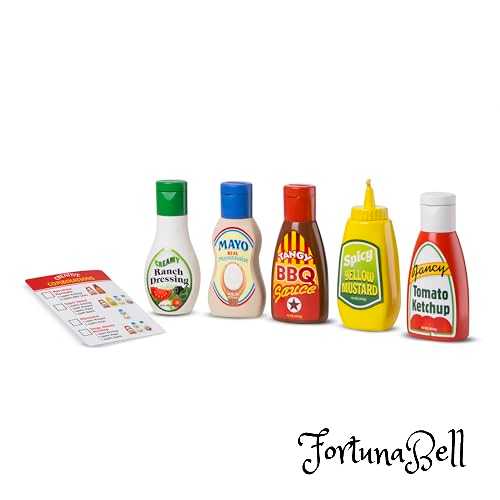 Melissa & Doug メリッサ＆ダグ お気に入り調味料セット MD4317 おもちゃ 知育玩具 ままごとセット 食材 ソース プラスチック こども 男の子 女の子 3歳以上 誕生日 クリスマス