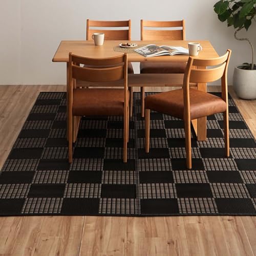色：ブラック サイズ：本間6畳(約286×382cm) イケヒコ ラグ カーペット 畳 マット 肌触りが良い 長方形 国産 日本製 ウィード PP ブラック 本間6畳約 286*382cm 傷がつきにくく引っ掻き傷にも強い