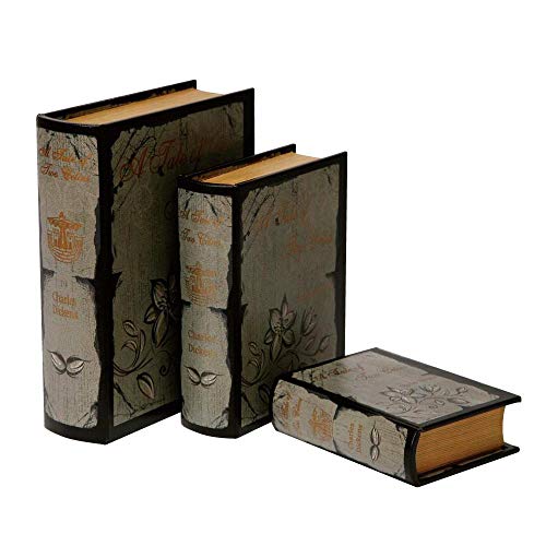 東洋石創 洋書風小物入れ BOOK BOX 3個セット 表紙オープンタイプ 28222