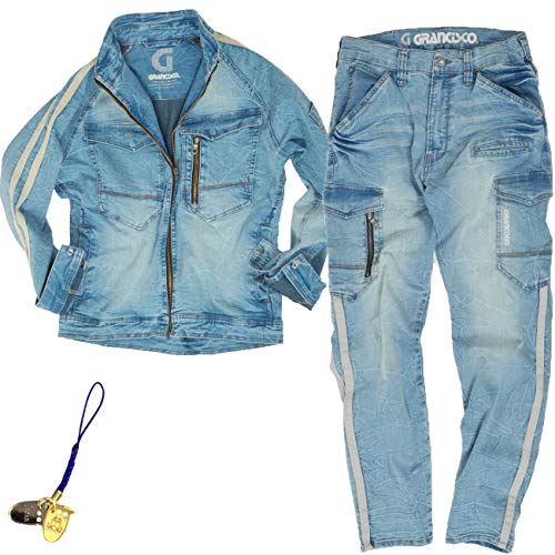 [武蔵野制服] 上下仕掛ける やり方服 ジーンズ上衣 伸ばすこと 生産ラインジーンズ グランシスコ やり方着 タカヤ商事 オール時節 こはぜ同盟罷工さあ美付《028-GCA800-GCA812-ス》