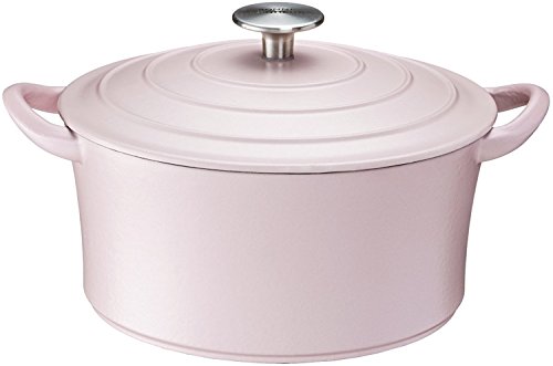 イシガキ 両手鍋 鉄鋳物 ボン・ボネール ココット ガス火 IH 兼用 ピンク 22cm｜Fortuna Bell
