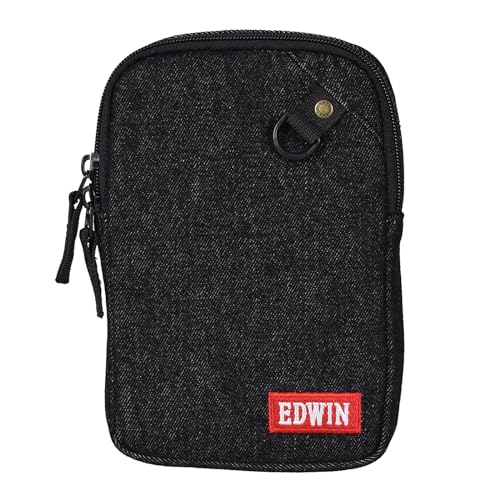 エツミ ポーチ EDWIN エドウイン デニム ショルダーポーチ ロープ ストラップ ブラック VE-3575