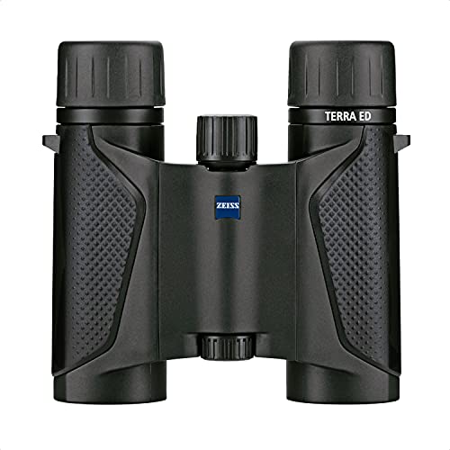 ZEISS 小型望遠鏡 Terra ED Pocket 10x25 ダハプリズム式 10倍 25差しわたし ED水晶体 手ごわい\u0026パウダーコンパクト 完膚なきまで雨合羽 Black 653962