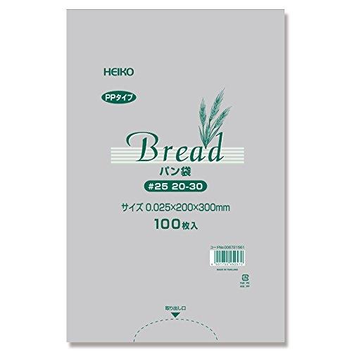 【容れもの売りわたす】HEIKO PP食パン袋 #25 20-30 (11号) 006721561 1容れもの(100枚入×40袋 足し加える4000枚)