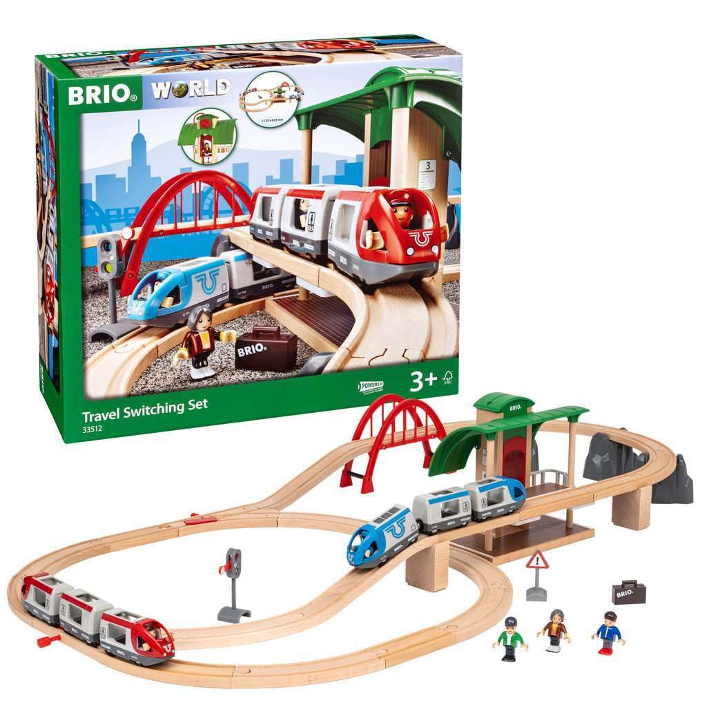 BRIO (ブリオ) トラベルレールセット [全42ピース] 33512 対象年齢 3歳~ 【おもちゃ 玩具 木製おもちゃ 木製レール レールセット プレゼント（誕生日/クリスマス）】