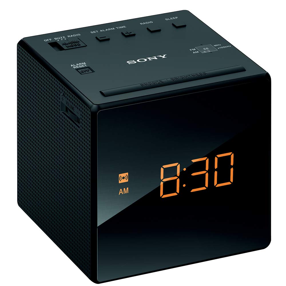 ソニー 時辰儀ラジオ受信機 ICF-C1 : FM/AM/広広としたFM相応う おやすみタイマー 黒いこと ICF-C1 B