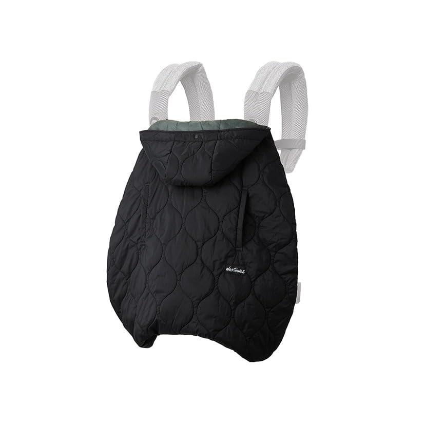 BabyHopper もの言う花ホッパー WildThingsキルティング防寒ケープ 黒いこと いだき締める吊りひも 乳母車 撥水 覆いかぶせる パウダーコンパクト CKBH0110900