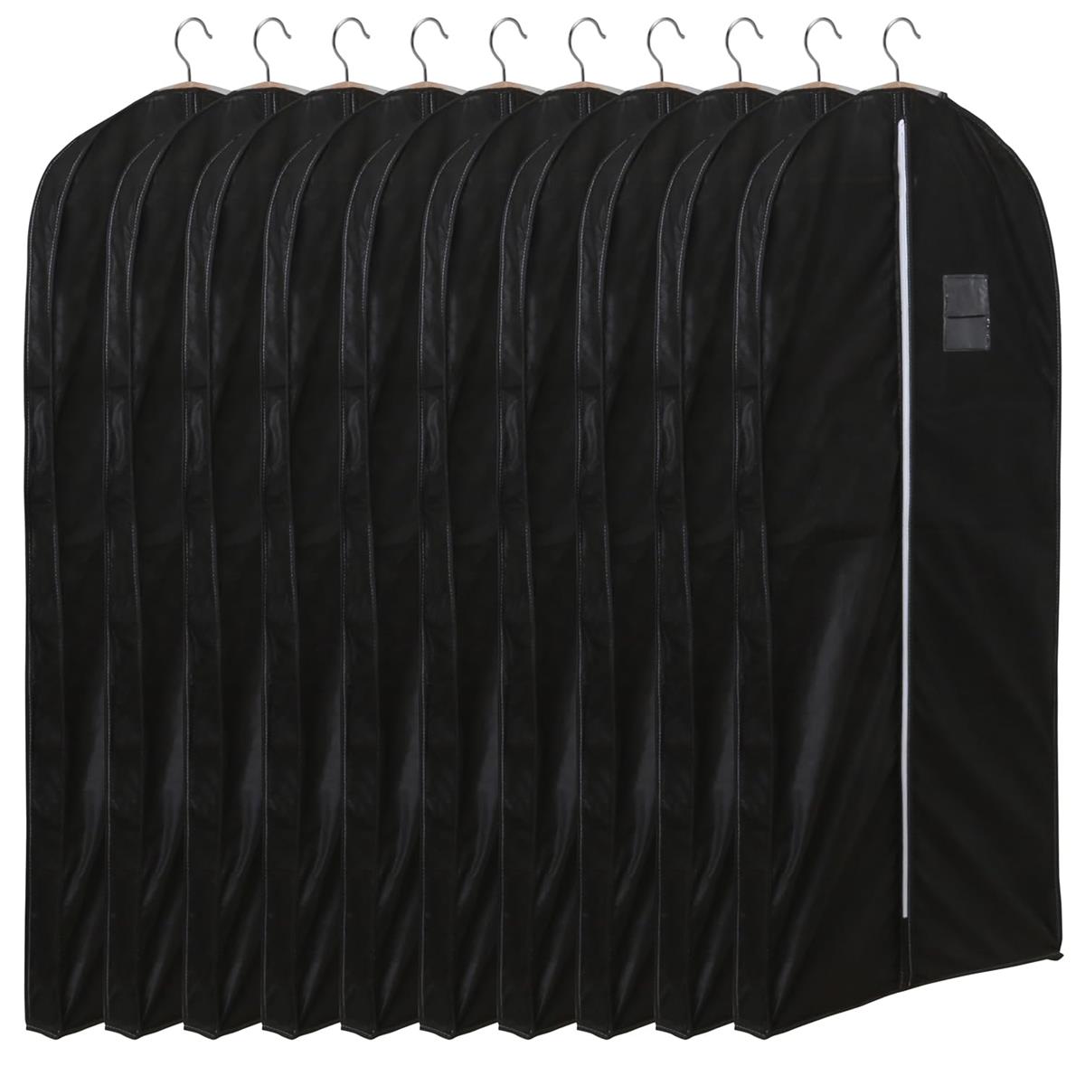 アストロ 衣類カバー マチ付きで厚手衣類対応 ロングサイズ 10枚組 吊り下げたまま使えるゆったりシワになりにくいマチ付き洋服カバー 通気性の良い不織布がホコリなどの汚れをガード 底閉じ仕様で舞い上がるホコリやダニなども防ぐ 防虫剤ポケット 透明窓 センターファスナ