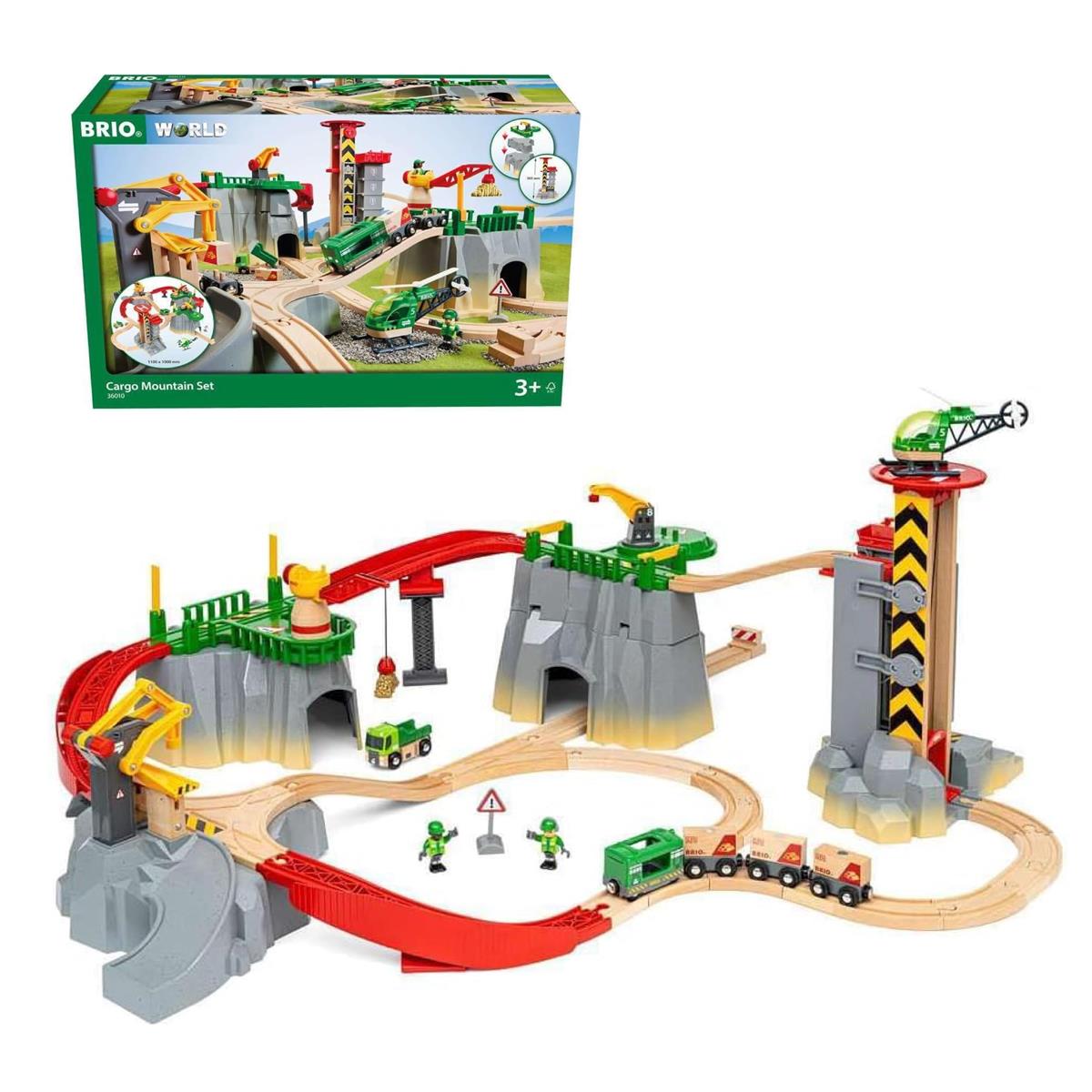 BRIO (ブリオ) カーゴマウンテンセット 36010 客体馬齢 3歳~ 【手あそび 手あそび 木製手あそび 木製軌跡 軌跡仕掛ける 差し上げ物（生まれ落ちる日/クリスマス）】