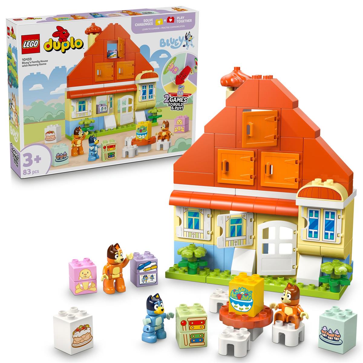 レゴ(LEGO) ブルーイ ブルーイのおうちと記憶装置競り合い 手あそび 手あそび 生まれ落ちる日 差し上げ物 立ちはだかる 知育 御坊っちゃん うしろ帯 赤ちゃん 1歳半 2歳 6歳 赤ちゃん 毛の荒物 毛の荒物 図形 グッズ 競り合い 10459