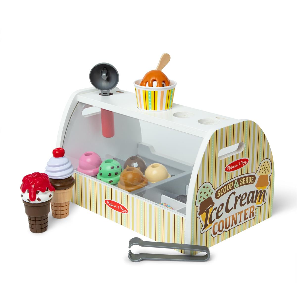 メリッサ&ダグ(Melissa&Doug) 木製おもちゃ アイスクリーム屋さん ごっこ遊び 正規品 9286｜フォーチュネスマート