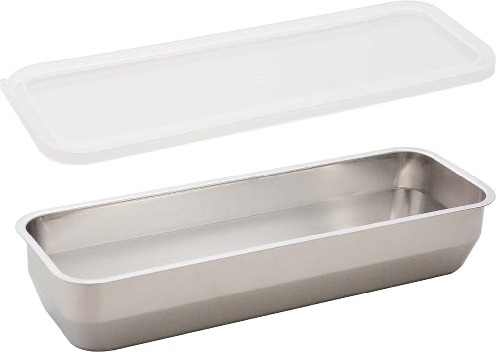 楽天市場】お料理はかどる蓋付き角バット 1/2スリムサイズ 角型