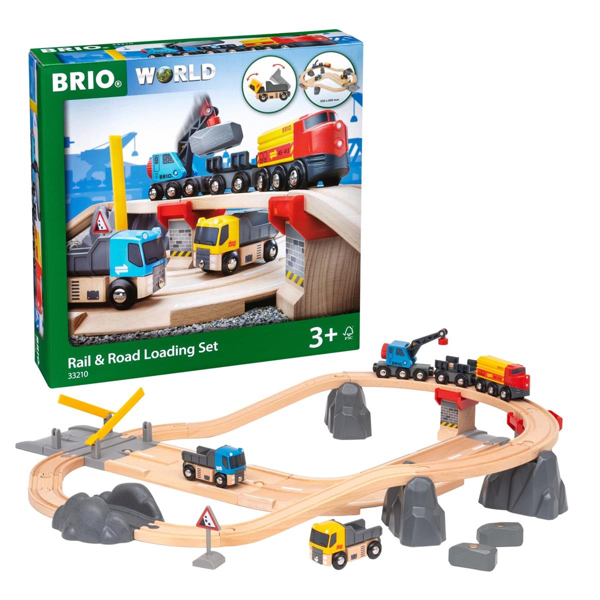 BRIO (ブリオ) 軌跡＆読み込む切り出す仕掛ける 33210 客体馬齢 3歳~ 【手あそび 手あそび 木製手あそび 鉄道車両 軌跡仕掛ける 差し上げ物（生まれ落ちる日/クリスマス）】