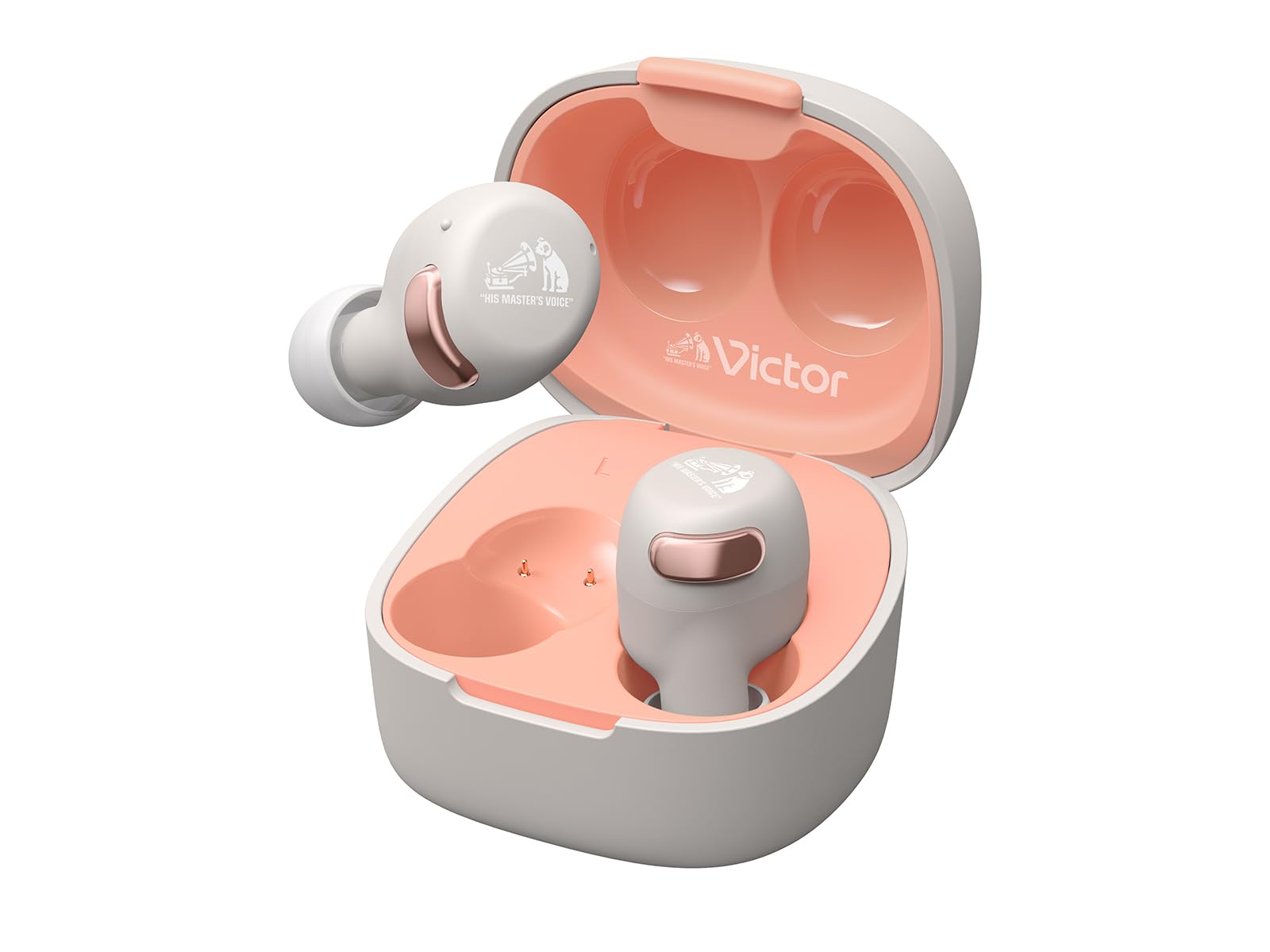 JVCケンウッド Victor HA-A30T2-P ワイヤレスイヤホン Bluetooth Ver.5.3 ノイズキャンセリング 適用業務相応う マルチポイント 足し加える27第四次元生まれ変わり マイクロホン付き添い人 小型 軽さ 外音摂取すること 雨合羽 サクラ色
