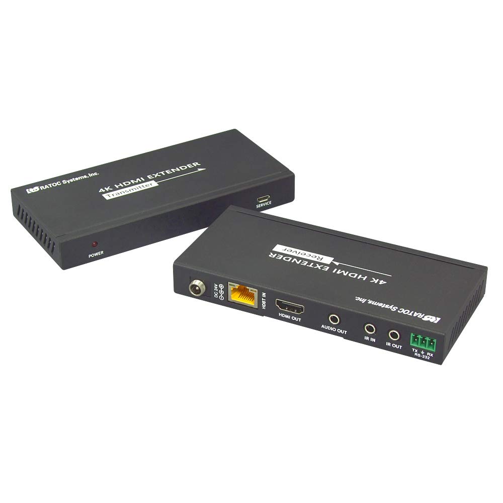 ラトックシステム 4K60サイクル相応う HDMI取りひろげる器（100m） RS-HDEX100-4KA