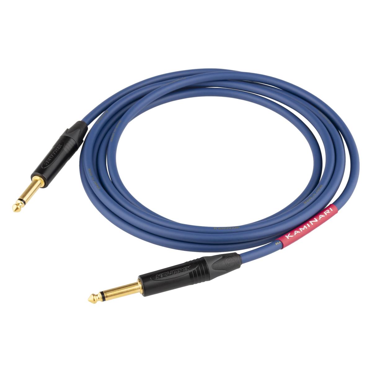 KAMINARI GUITARS ギターシールド Electric Guitar Cable 3m 藍[Navy] K-GC3SS｜フォーチュネスマート