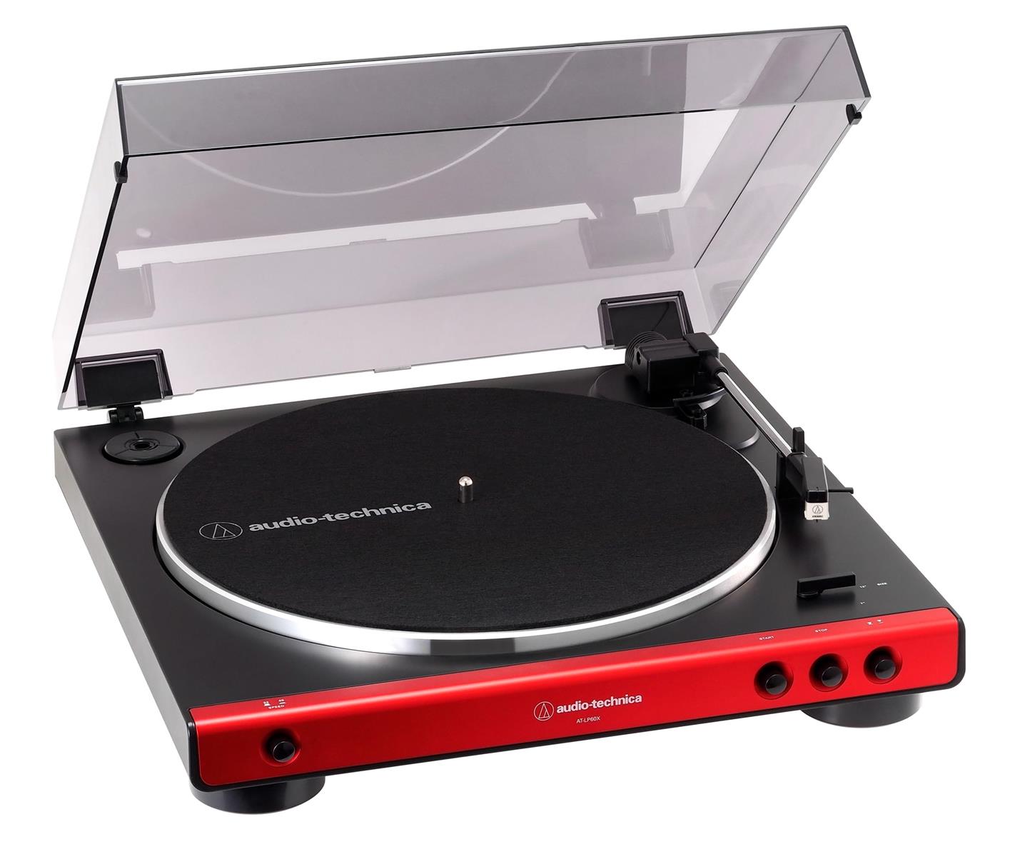 オーディオテクニカ フルオートレコードプレーヤー レッド AT-LP60X RD｜フォーチュネスマート