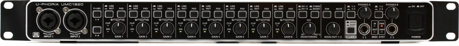 ベリンガー 18入力20出力 オーディオインターフェイス UMC1820 U-PHORIA｜フォーチュネスマート