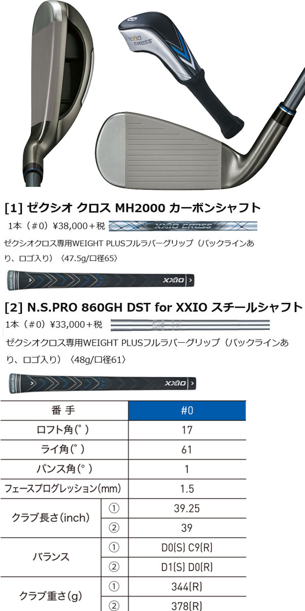 XXIO CROSS / #0 アイアン protego.md