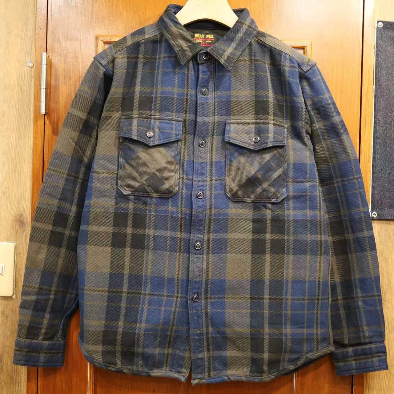 UES ウエス エクストラヘビーネルシャツ 【502552】 長袖チェックネルシャツ 15oz アメカジ メンズ チェックシャツ 長袖 厚手 ネルシャツ ブランド メンズチェックシャツ メンズネルシャツ おしゃれ 【送料無料】 日本製 コットン100% ブルー|Forwards 店