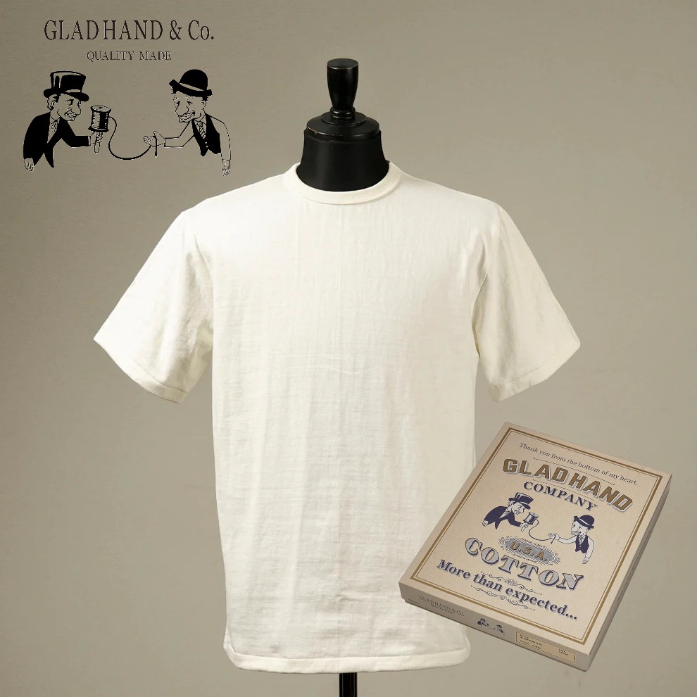 GLADHAND グラッドハンド R- 01 / ROYAL S/S T-SHIRTS ロイヤル続きもの 半袖tプルオーバー メンズ tプルオーバー 半袖 白 朦々たる 綿100% 綿織物100 無地 夏 しっかり出どころ 白紅茶プルオーバー 綿織物ティーシャツメンズ メンズ白ティーシャツ 吊り編み 労働者の一団のど首 usa綿織物 【貨物輸送無料】御召しもの