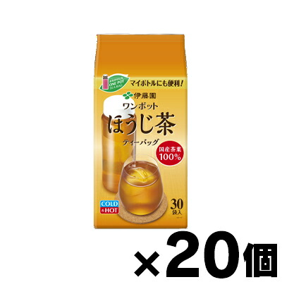 【送料無料!】 伊藤園 ワンポットエコティーバッグ ほうじ茶 30袋×20個 4901085663912*20|フォーユー久米川店