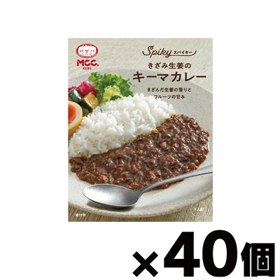 【送料無料!】 MCC食品 SPIKY 【スパイキー】 きざみ生姜のキーマカレー 160g&times;40個　4901012049987*40｜フォーユー久米川店