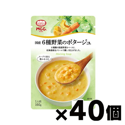 【送料無料!】MCC エム・シーシー食品 国産6種野菜のポタージュ 160g×40個 4901012049499*40